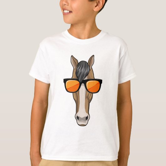 Paarden met zonnebril t-shirt (Voorkant)