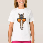 Paarden met zonnebril t-shirt (Voorkant)