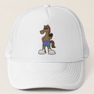 Paarden met zonnebril trucker pet