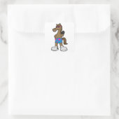 Paarden met zonnebril vierkante sticker (Tas)