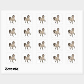 Paarden met zonnebril vierkante sticker (Vel)