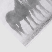 Paarden met zwarte en witte flauwvallen tissuepapier (Detail)