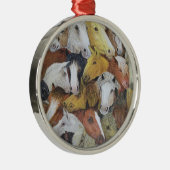 Paarden Metalen Ornament (Rechts)