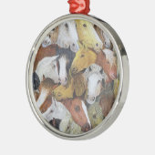 Paarden Metalen Ornament (Links)