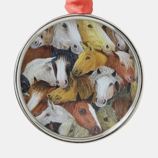 Paarden Metalen Ornament (Voorkant)