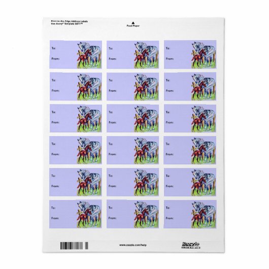 Paarden Moeder Baby Gift Labels (Full Sheet)