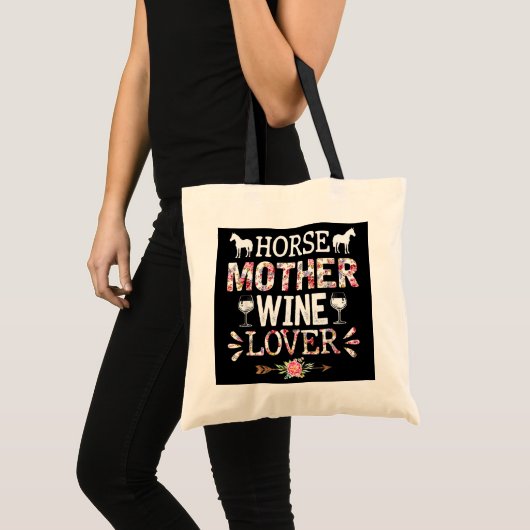 Paarden Moederdag Paarden Moeders Wijn Lover Tote Bag (Voorkant (product))