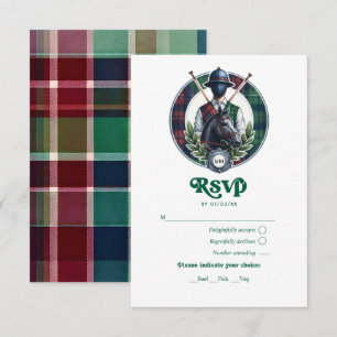 Paarden Monogram Polo Wapenschild Babyfeestje RSVP Kaartje