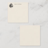  paarden Monogrammed Note Kaart Notitiekaartje (Voorkant / Achterkant)