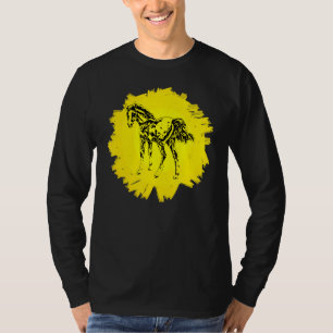 Paarden Motif Horse Elegant Colorful Mane Animals  T-shirt