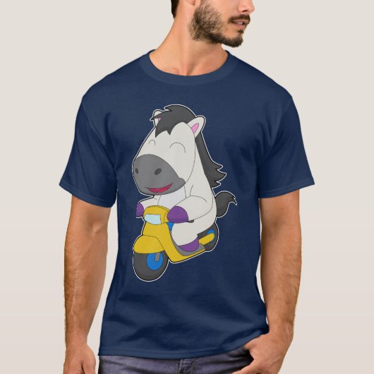 Paarden Motorfiets T-shirt (Voorkant)