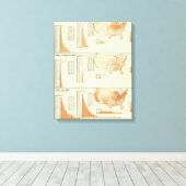 Paarden, muildieren, ezels, schapen canvas afdruk (Insitu (Houten vloer))