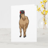 Paarden Muziek Hoofdtelefoon Kaart (Gele Bloem)