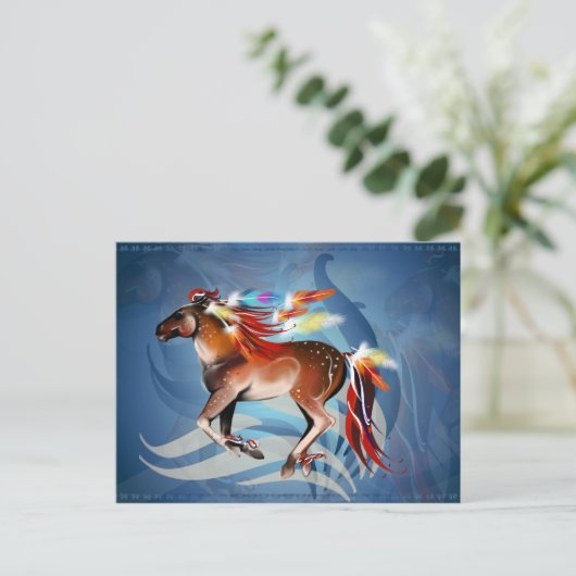 Paarden N Bright Feathers Briefkaart (Staand voorkant)