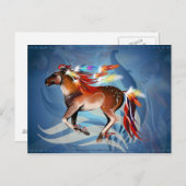 Paarden N Bright Feathers Briefkaart (Voorkant / Achterkant)