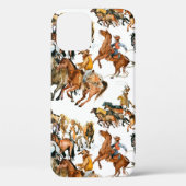 Paarden naadloos lopen. Amerikaanse cowboy. Case-Mate iPhone Case (Achterkant)