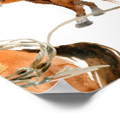 Paarden naadloos lopen. Amerikaanse cowboy. Poster (Hoek)