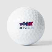 Paarden Naam Logo Golf Balls Golfballen (Voorkant)