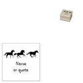 Paarden Naam of Tekst Silhouette Rubberstempel (Gestempeld)
