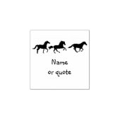 Paarden Naam of Tekst Silhouette Rubberstempel (Afrduk)