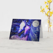 Paarden & Nacht Kaart (Gele Bloem)