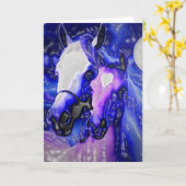 Paarden & Nacht Kaart (Gele Bloem)