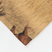 Paarden net buiten het nationale park Grand Teton Fleece Deken (Hoek)