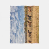 Paarden net buiten het nationale park Grand Teton Fleece Deken (Voorkant)