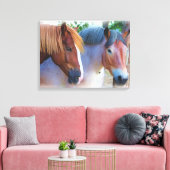Paarden Olieverfschilderij Canvas Afdruk (Insitu (Woonkamer))