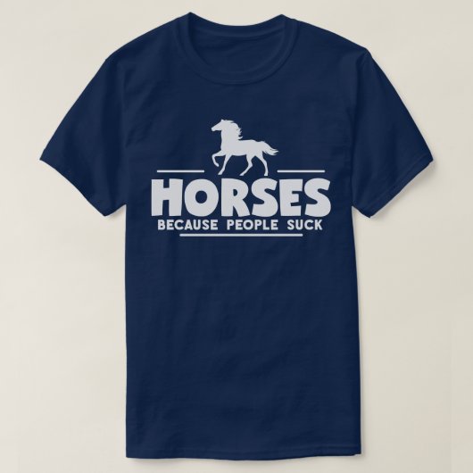 Paarden omdat mensen een klap krijgen t-shirt (Design voorkant)