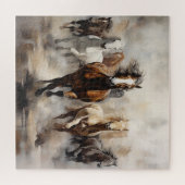 Paarden Ongetemd Running Free Legpuzzel (Horizontaal)