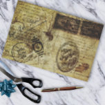 Paarden Ontkoppelen Vintage Ephemera Tissuepapier<br><div class="desc">Dit ontwerp werd gecreeerd door digitale kunst. Het kan worden gepersonaliseerd door de aanpassingsknoop te klikken en de kleur te veranderen, een naam, initialen of uw favoriete woorden toe te voegen. Neem contact met me op colorflowcreations@gmail.com als je dit ontwerp op een ander product wilt gebruiken. Koop mijn oorspronkelijke abstracte...</div>