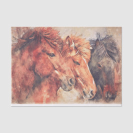 Paarden Ontvlechtings-, collage- of weefselpapier. Tissuepapier