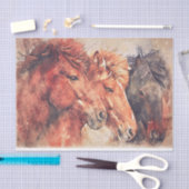 Paarden Ontvlechtings-, collage- of weefselpapier. Tissuepapier (Craft)
