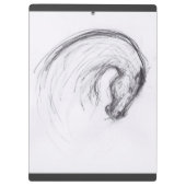 Paarden - Oorspronkelijke tekening - Monogram klem Klembord (Achterkant)