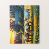 Paarden op Boerderij Bloemenweide Legpuzzel (Verticaal)