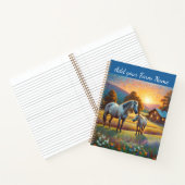 Paarden op Boerderij Wildflower Weide Notitieboek (Binnen)