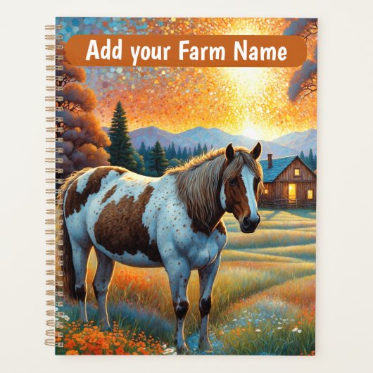 Paarden op Boerderij Wildflower Weide Planner (Voorkant)