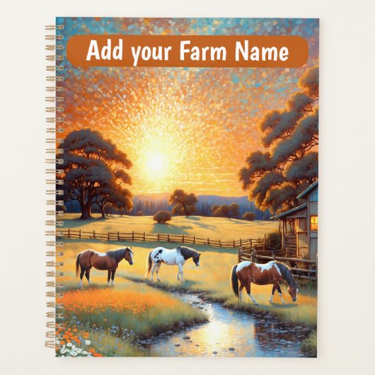 Paarden op Boerderij Wildflower Weide Planner (Voorkant)