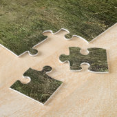 Paarden op de foto van de gespleten spoorstaafkop legpuzzel (Zijkant)