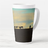 Paarden op de heuvel latte mok (Rechterhoek)