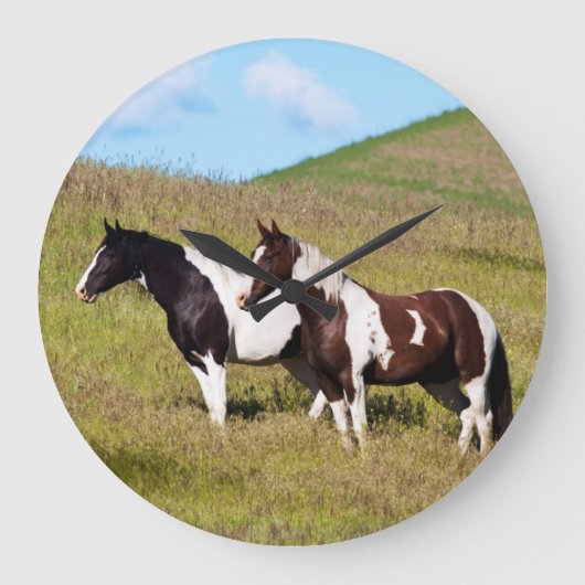 Paarden op de heuvelhelling grote klok (Voorkant)