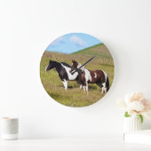Paarden op de heuvelhelling grote klok (Huis)