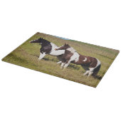 Paarden op de heuvelhelling snijplank (Hoek)