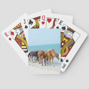 Paarden op de nationale zeekust van Assateague Speelkaarten