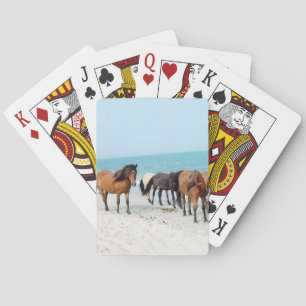 Paarden op de nationale zeekust van Assateague Speelkaarten