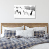 Paarden op de Ranch Canvas Afdruk (Insitu (Slaapkamer))