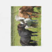 Paarden op de Ranch, Zuid-IJsland Fleece Deken (Voorkant)