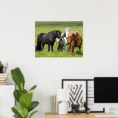 Paarden op de Ranch, Zuid-IJsland Poster (Thuiskantoor)