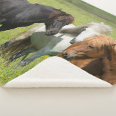 Paarden op de Ranch, Zuid-IJsland Sherpa Deken (3/4)